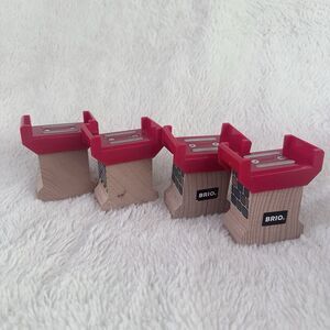 BRIO Wooden Railway Lot of 4 Super Supports for Elevated Tracks